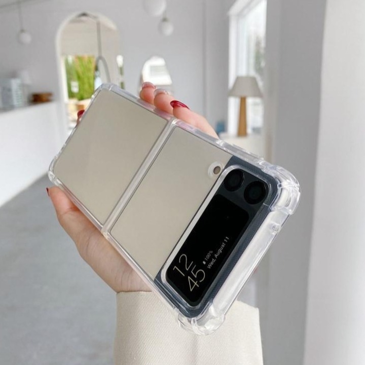 TPU vāciņš Samsung Z Flip ar gaisa spilvenu, karstā presēšana, izturīgs pret triecieniem un pret pirkstu nospiedumiem, Galaxy Z Flip3/4/5