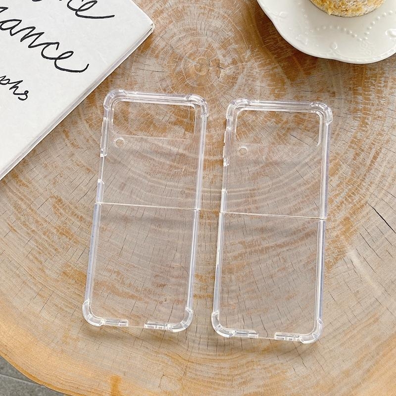 TPU vāciņš Samsung Z Flip ar gaisa spilvenu, karstā presēšana, izturīgs pret triecieniem un pret pirkstu nospiedumiem, Galaxy Z Flip3/4/5