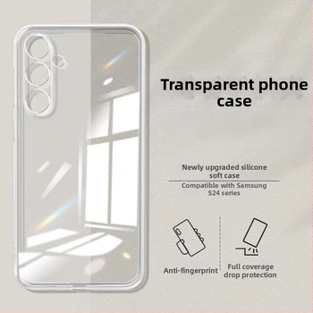 TPU vāciņš Samsung S24/S24 Ultra ar pilnu objektīva aizsardzību, triecienizturīgs, pret pirkstu nospiedumiem, karstā presēšana