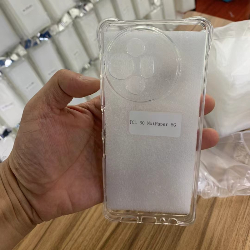 Tālruņa apvalks TCL 50 Pro NxtPaper 5G – TPU mīksts korpuss, gaisa spilvens pret kritieniem, minimālistisks stils, plastmasas veidne