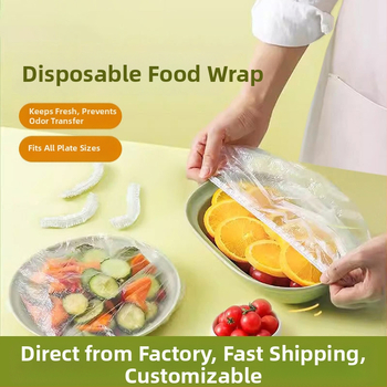 Vienreizējs elastīgs plastmasas pārklājums bļodām un traukiem – ledusskapja atlikumiem, putekļu aizsardzība un smaržu novēršana