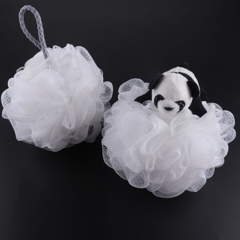 Vonių kamuoliukas panda formos, minkštas, universalus naudojimas; PE medžiaga, putojantis tinklas, 300 vnt.