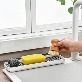 Dvigubo sluoksnio stačiakampė derva arbatinės padėklas su drenavimo anga — pirmosios kokybės, licencijuota privatų ženklinimą