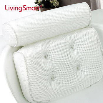 Stačiakampė vonios pagalvėlė su siurbtukais, 3D tinklo branduolys, branduolio aukštis 5,1–10 cm, užpildas poliesterio pluoštu