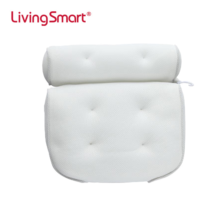 Stačiakampė vonios pagalvėlė su siurbtukais, 3D tinklo branduolys, branduolio aukštis 5,1–10 cm, užpildas poliesterio pluoštu