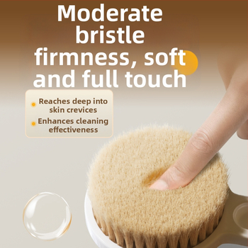 Laibei Vonios šepetys su ilga rankena — minkštos šereliai, nugaros šepetėlis ir masažas, daugiafunkcinis valymo šepetys