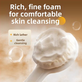 Laibei Vonios šepetys su ilga rankena — minkštos šereliai, nugaros šepetėlis ir masažas, daugiafunkcinis valymo šepetys