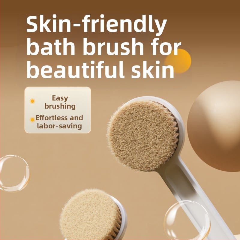 Laibei Vonios šepetys su ilga rankena — minkštos šereliai, nugaros šepetėlis ir masažas, daugiafunkcinis valymo šepetys