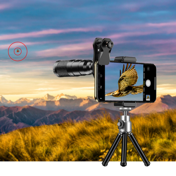 APLEXEL 22x teleobjektyvas, makro, fisheye ir platakampis – keturi viename išmaniojo telefono objektyvas, 120° kampas