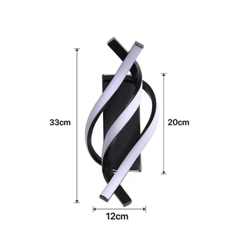 Стенна лампа със спирално алуминиево тяло, силиконов абажур, LED светлина, ≤36V, модерен минимализъм