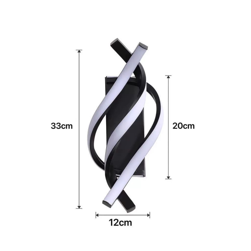 Φωτιστικό τοίχου από αλουμίνιο με σπειροειδές σώμα, καπέλι από σιλικόνη, LED φως, τάση ≤36V, μοντέρνος μινιμαλισμός