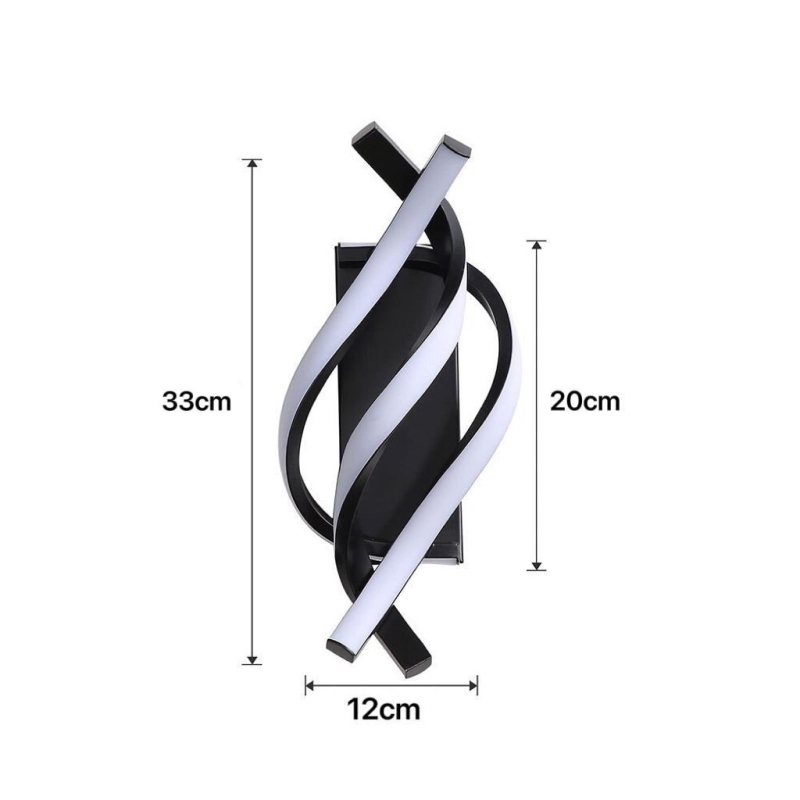 Φωτιστικό τοίχου από αλουμίνιο με σπειροειδές σώμα, καπέλι από σιλικόνη, LED φως, τάση ≤36V, μοντέρνος μινιμαλισμός