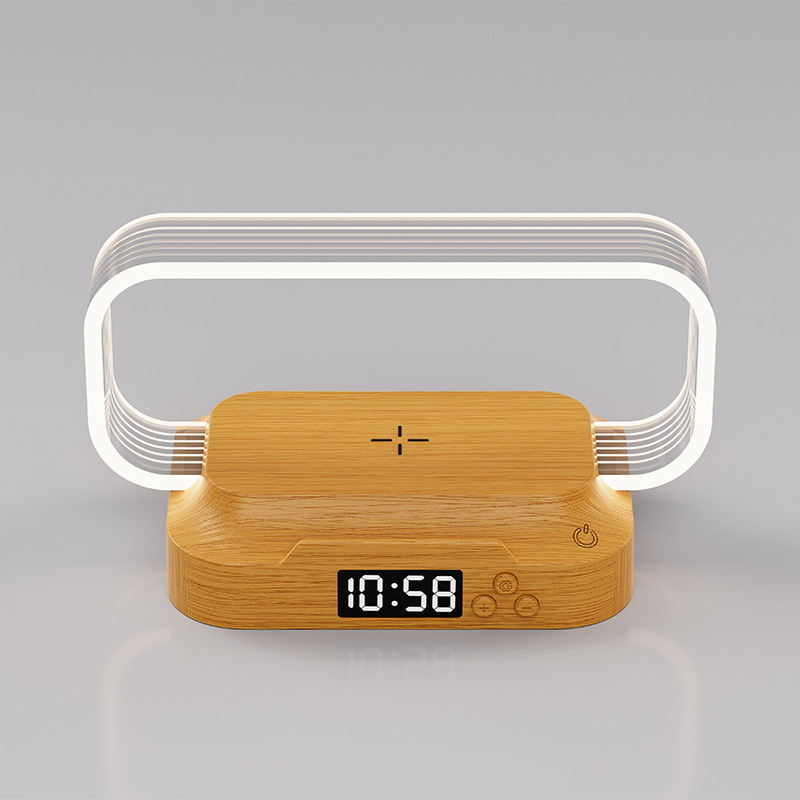 Manjia wr06c Akrilinė naktinė lemputė šalia lovos su balso valdymu, belaidė greito įkrovimo – šiuolaikinio minimalistinio stiliaus, CE sertifikatas