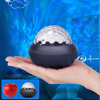 Επιτραπέζιο προβολικό φως με κυματισμούς νερού, σφαίρα κρυστάλλου και προβολή ουρανού με αστέρια, τροφοδοσία USB, τηλεχειριστήριο