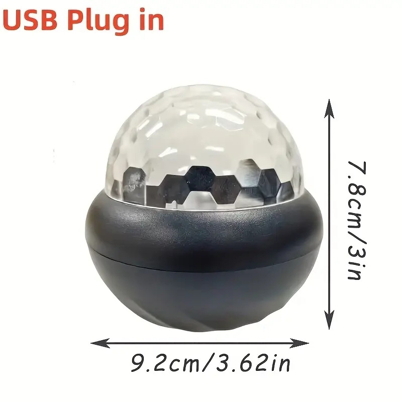 Επιτραπέζιο προβολικό φως με κυματισμούς νερού, σφαίρα κρυστάλλου και προβολή ουρανού με αστέρια, τροφοδοσία USB, τηλεχειριστήριο