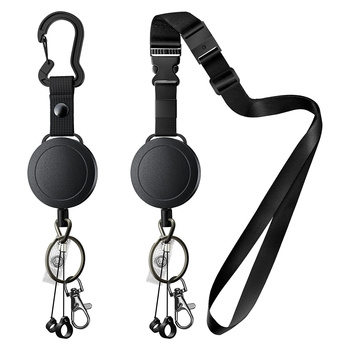 Qi Ding ID kortelės kaklo dirželis, plastikinis, universalus, šiuolaikiško minimalistinio stiliaus