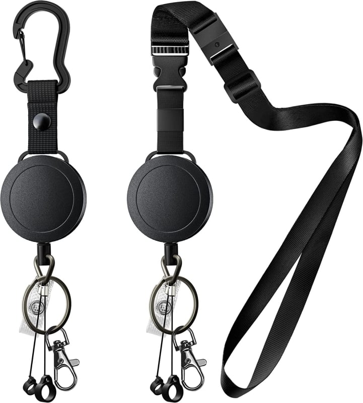 Qi Ding ID kortelės kaklo dirželis, plastikinis, universalus, šiuolaikiško minimalistinio stiliaus