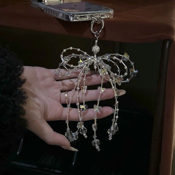 Телефонна каишка, нейлоново въже, пластмасова катарама, геометрична керамична висулка, унисекс, ръчна изработка