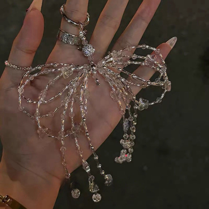 Șnur pentru telefon din nailon, cataramă din plastic, pandantiv ceramic geometric, unisex, lanț lucrat manual