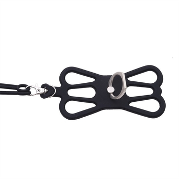 Шнур за мобилен телефон със силиконов картодържател и регулируем карабинер, унисекс.