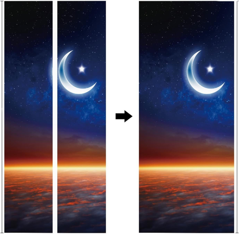 Decal perete 3D – Lună și Stele, PVC, autocolant, set 2 bucăți, decor pentru living, dormitor și baie