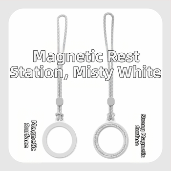 KILO MILO MagSafe magnetinis laikiklis ir žiedas krepšio pakabinimui, skaidrus dizainas, plastmasos medžiaga, bendras stilius