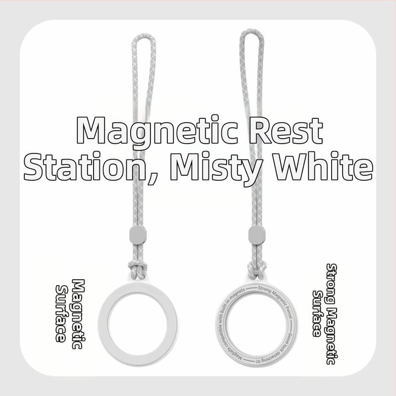 KILO MILO MagSafe magnetinis laikiklis ir žiedas krepšio pakabinimui, skaidrus dizainas, plastmasos medžiaga, bendras stilius