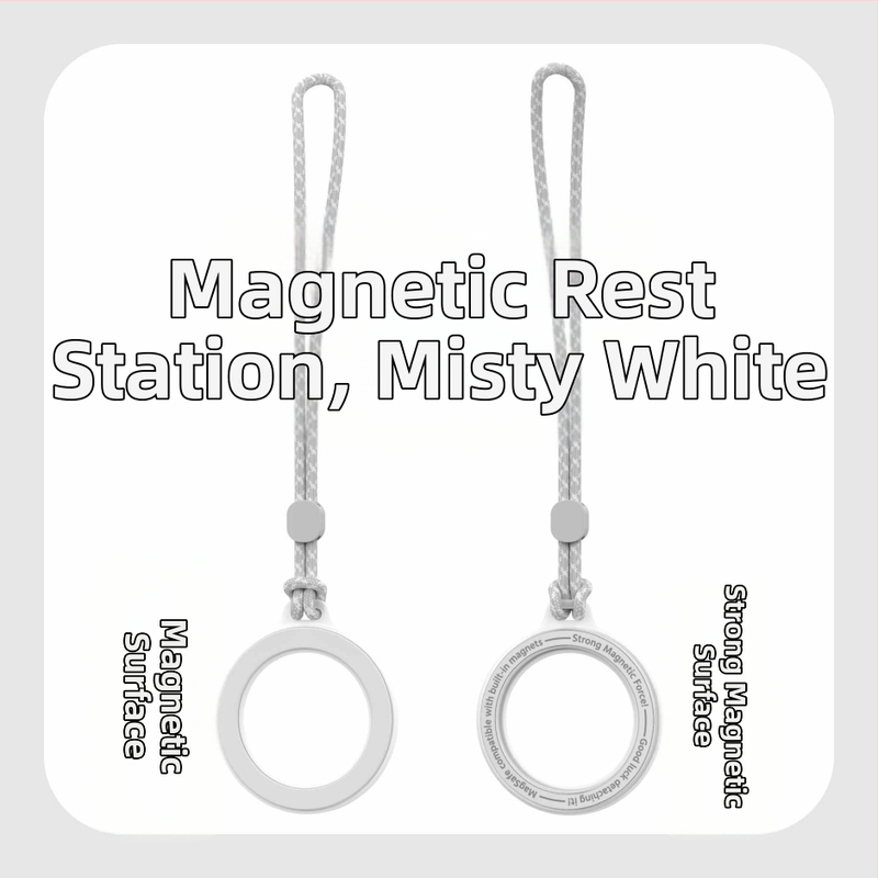 KILO MILO MagSafe magnetinis laikiklis ir žiedas krepšio pakabinimui, skaidrus dizainas, plastmasos medžiaga, bendras stilius