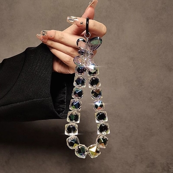 Мънисен ръчно изработен шнур за мобилен телефон с панделка, PVC въже, пластмасова катарама, унисекс, персонализируем