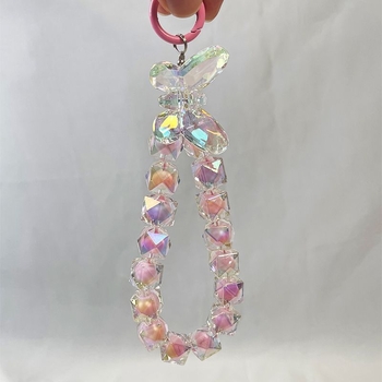 Мънисен ръчно изработен шнур за мобилен телефон с панделка, PVC въже, пластмасова катарама, унисекс, персонализируем