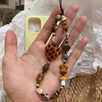 Lănțișor unisex pentru telefon din nailon cu pandantiv ceramic geometric, cataramă din plastic, ambalare individuală