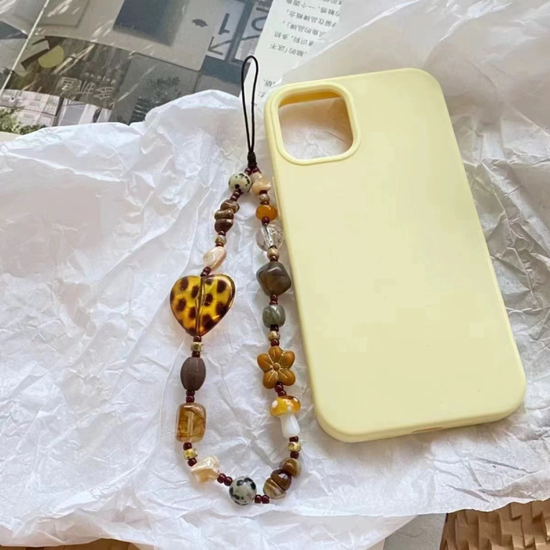 Lănțișor unisex pentru telefon din nailon cu pandantiv ceramic geometric, cataramă din plastic, ambalare individuală