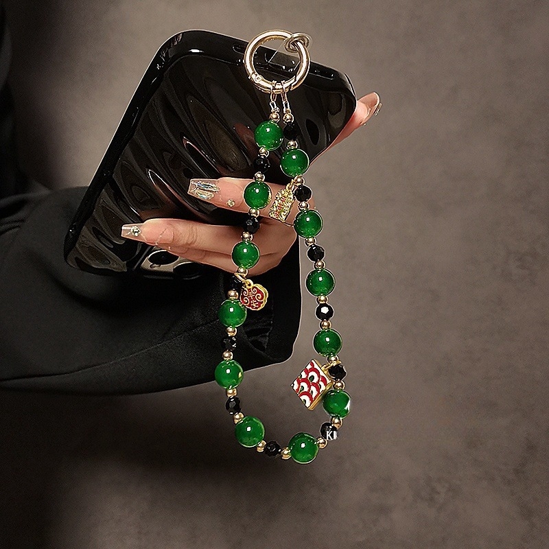 Lanyard unisex din nylon pentru telefon, pandantiv ceramic geometric și cataramă din plastic