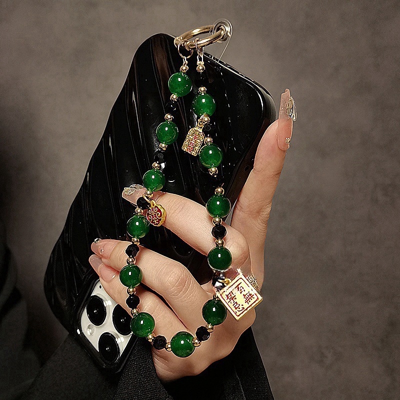 Lanyard unisex din nylon pentru telefon, pandantiv ceramic geometric și cataramă din plastic