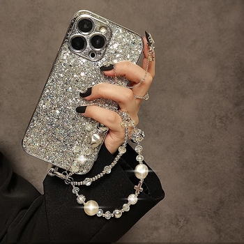 Λάνιαρντ για κινητό με χάντρες και στρας — υλικό: πλαστικό; κορδόνι: PP; μεταλλική αγκράφα; στυλ: γυναικείο