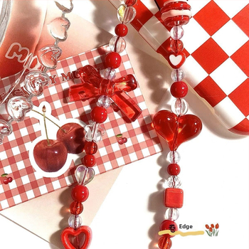 Нейлонов ланярд за мобилен телефон с геометрична керамична висулка