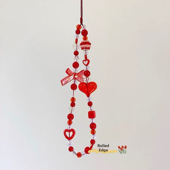 Нейлонов ланярд за мобилен телефон с геометрична керамична висулка