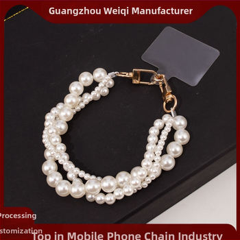 Weiqi telefonnyaklánc, ABS anyag, elektroplakálás, minta: Szerelem / Vízcseppek / Csengő, stílus Friss és édes