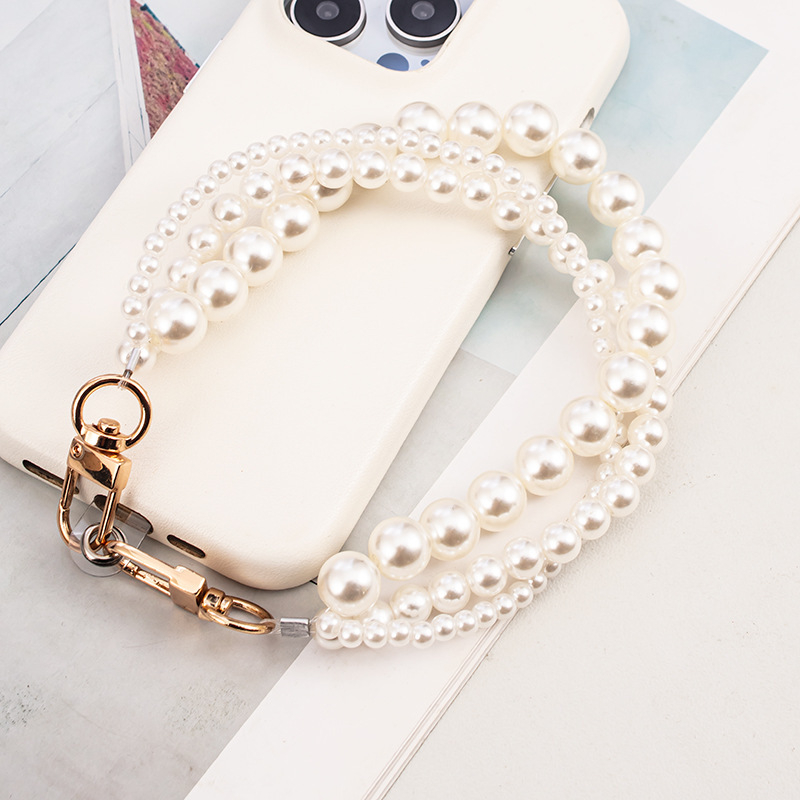 Weiqi telefonnyaklánc, ABS anyag, elektroplakálás, minta: Szerelem / Vízcseppek / Csengő, stílus Friss és édes