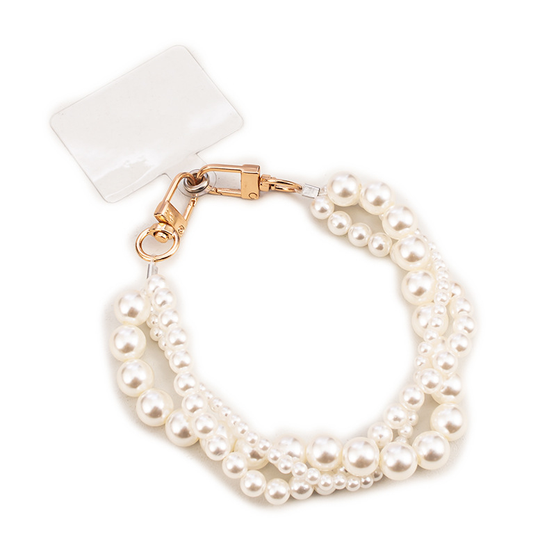 Weiqi telefonnyaklánc, ABS anyag, elektroplakálás, minta: Szerelem / Vízcseppek / Csengő, stílus Friss és édes