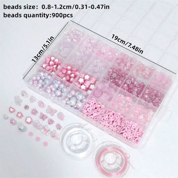 Σετ DIY ακρυλικών χαντρών σε κουτί με 24 διαμερίσματα — ελεύθερες χάντρες, προέλευση Yiwu, άνοιξη 2024, μοντέρνο στυλ