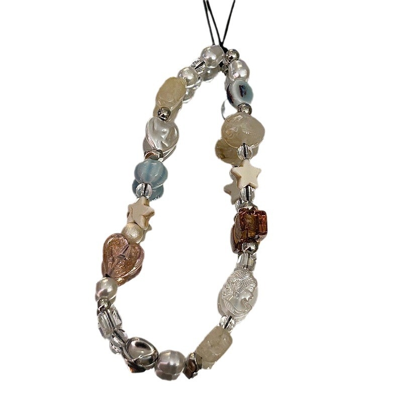 Lanier pentru telefon cu sfoară de nylon, pandantiv ceramic geometric, pandant pentru cameră, cataramă din plastic