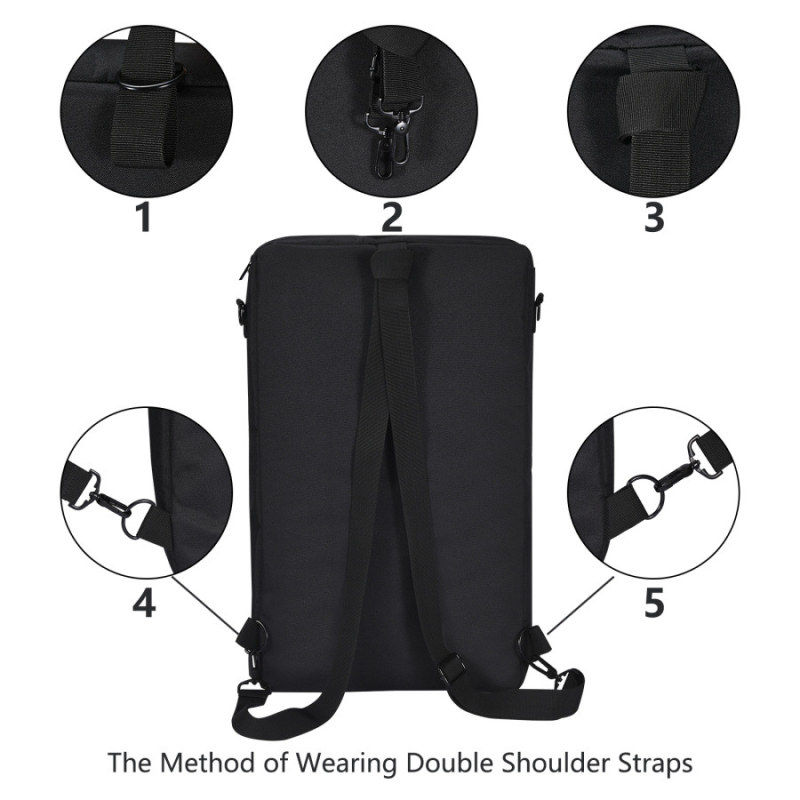 Geantă de depozitare pentru controlerele Pioneer DDJ-400/FLX4/SB3 și Roland DJ-202 – rucsac moale cu căptușeală de velur; material: țesătură poliester + bumbac PE laminat + căptușeală velur; ambalaj: ambalaj pentru produse electronice 3C