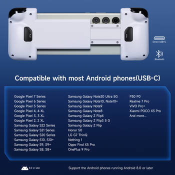 EasySMX M05 ελεγκτής παιχνιδιών για κινητά Type-C ενσύρματο και Bluetooth διπλής λειτουργίας • turbo burst, καταγραφή μακροεντολών και αντιστοίχιση Back πλήκτρου • συμβατός με Android και iPhone