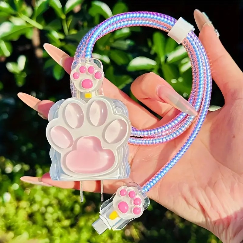 Apple кабелен навивател за защита, 18-20W, TPU, карикатурен стил