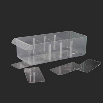 Dalių dėžutė su stalčiais, PP, blizgus paviršius, galima sudėti vieną ant kito, svoris 0,8 kg