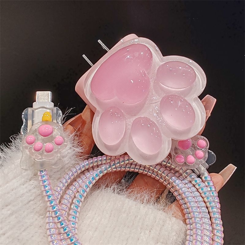 Katės letenos dizaino įkroviklio gaubtelis Apple 20W, suderinamas su iPhone 13