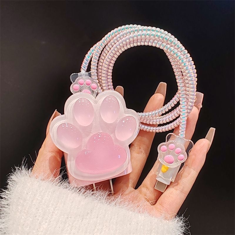 Katės letenos dizaino įkroviklio gaubtelis Apple 20W, suderinamas su iPhone 13