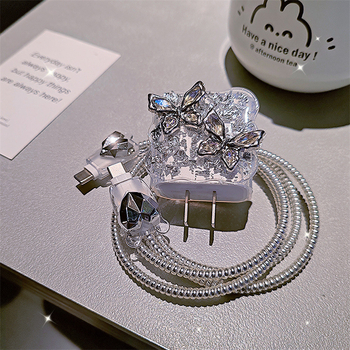 iPhone 14 duomenų kabelio apsauginis gaubtas, atsparus lūžimui, suderinamas su Apple 20W įkrovikliu