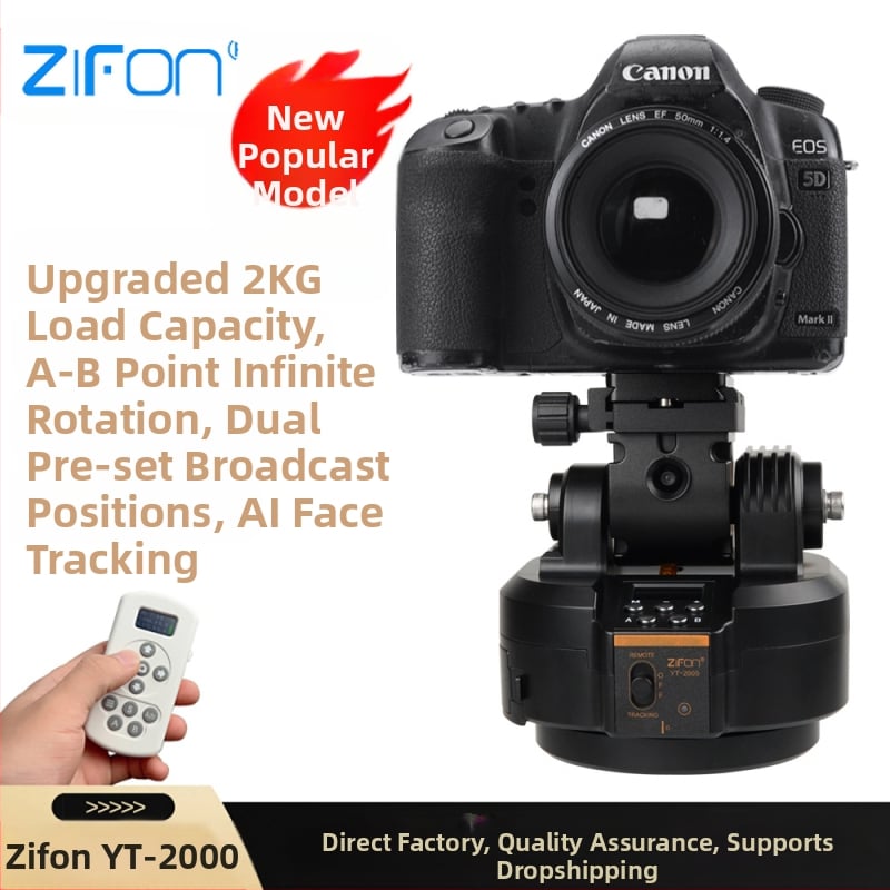 Peak motorizētais gimbals ar sejas sekošanu viedtālruņiem – 360° horizontāli, 50° vertikāli, 1/4 collas skrūves stiprinājums, alumīnija sakausējums/ABS, 855 g, tiešraidei